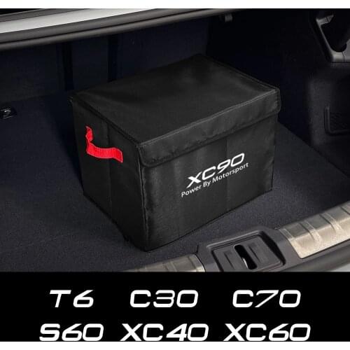 Portable Storage Cargo Box Container For Volvo XC90 XC60 C30 T6 S60 C70 XC40 V40 XC70 V70 V60 V50 S80 S40 AWD Car Accessories