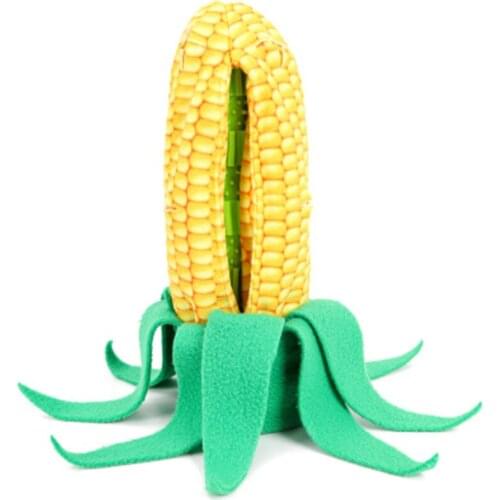 Practical 2 in 1 Corn Dog Toys Feeding Plush Toys IQ Puzzle Sniffing Training Dog Bite Resistance Pet Artifact