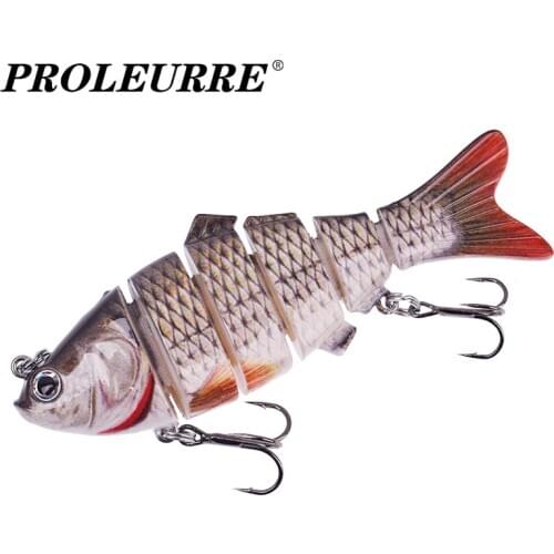 1pcs Winter Fishing Gear Bionic Multi Section Swimbait Hard Lures 9.5cm/20g Artificial Wobblers Rotating Trolling Pike Crankbait