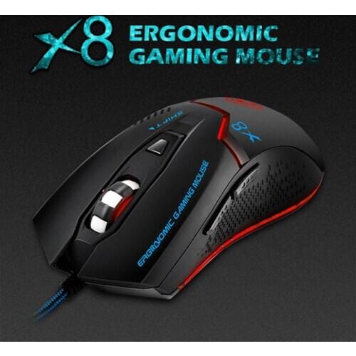 Professional Wired Gaming Mouse 6 Button 3200DPI Mause Luminous Silent USB Computer Mouse Game Mice Mause For PC laptop Gamer