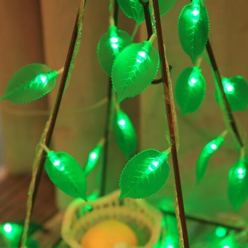 Thrisdar 10M 100LED Green Leaf Christmas Fairy String Light 110V 220V Wedding Valentines Day Event Party Holiday Garland Light