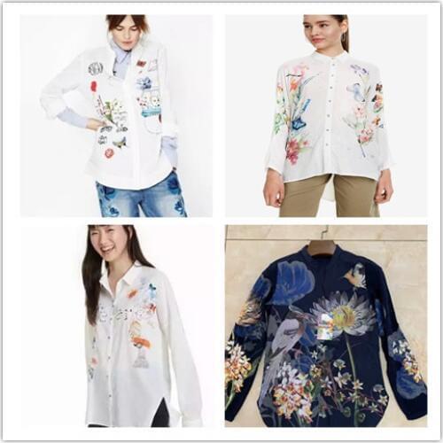 Spanish style printing shirt multiple styles
