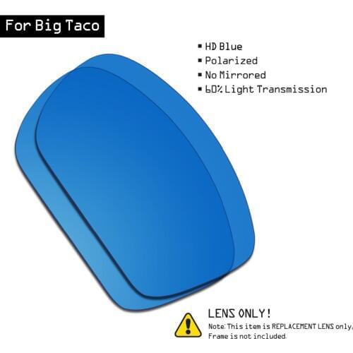 SmartVLT Sunglasses Replacement Lenses for Oakley Big Taco - HD Blue