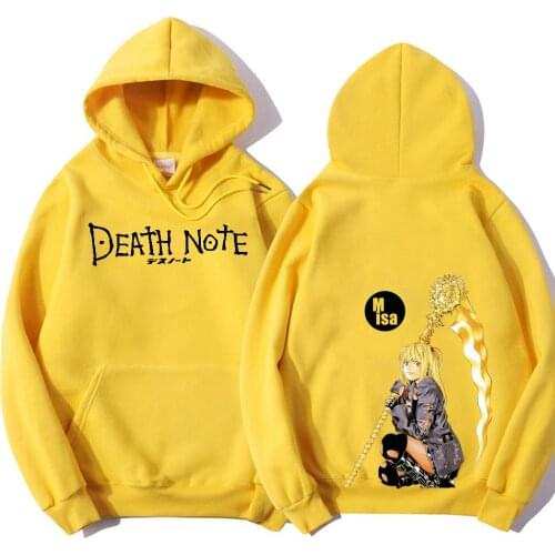 Japanese Anime Death Note Hoodie Men Sweatshirt Hoody Sudadera Misa Ryuk Shinigami Hoodies Male Harajuku Kawaii Manga Eye Hooded