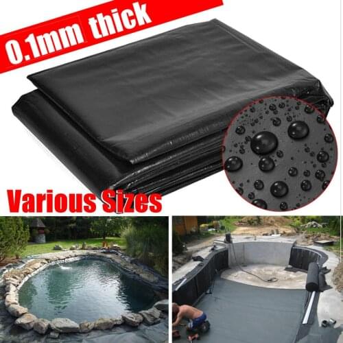 Various Sizes Black Fish Pond Liner Cloth Home Garden Pool Reinforced HDPE Heavy Landscaping Pool Pond Waterproof Liner Cloth