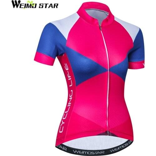 Weimostar 2018 Women Cycling Jersey Shirt Bike Team Racing Sport Cycling Clothing Quick Dry MTB Bicycle Jersey Top Ropa Ciclismo