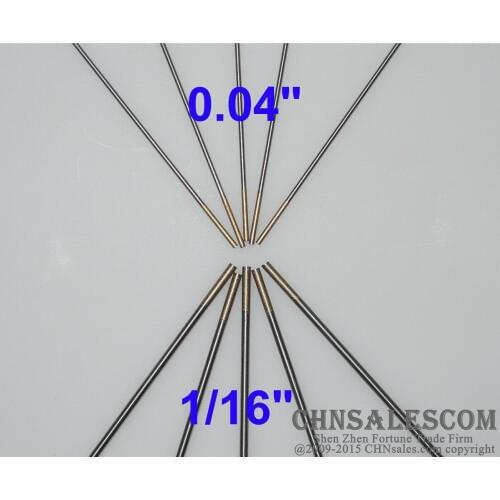 CHNsalescom 10 pcs WL15 0.04"X6" 1/16"X6" Lanthanated Tungsten Electrode Golden Yellow