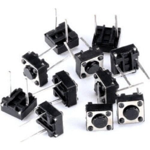 1000pcs 6*6*5mm 2PIN push button switch microswitch Tact Switch horizontal type
