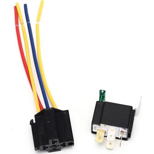 12V 5pin 40A Car Relay 12V 4pin With Copper Terminal Auto Relay With Relay Socket Waterproof Automotive Relay