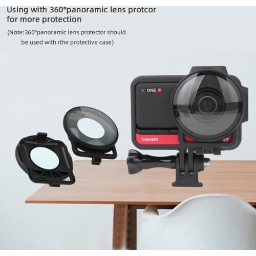 2Pcs Lens Guards for Insta360 One R Accessories 360 Edition Camera Shot Mod Panoramic Lens Protector Dual Glass Cover Cap Case