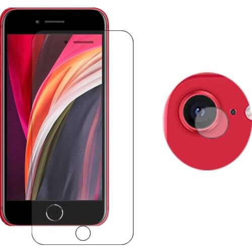 2in1 For iPhone SE 2020 Glass For iPhone SE 2 Tempered Glass Full Glue Screen Protector for iPhone SE 2 Lens Glass 2020 ip se