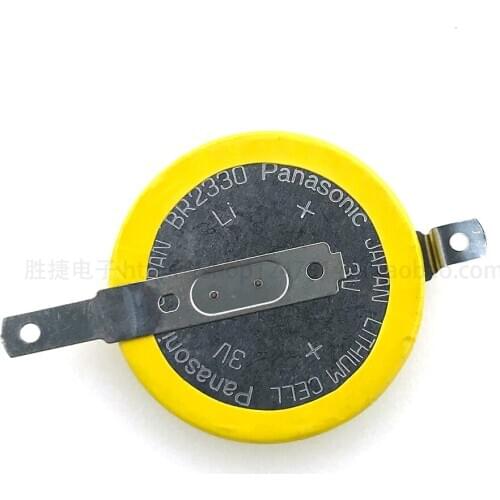 20pcs/lot Panasonic BR2330/FAN High Temperature Resistant Battery 3V Lithium Button Batteries Cell with Soldering feet BR2330