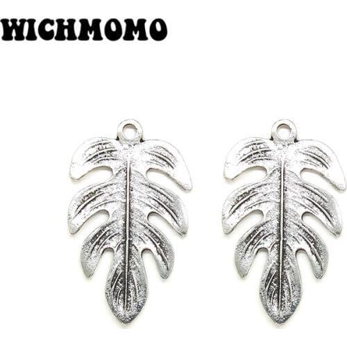 2019 New Fashion 28*47mm 2pieces/bag Retro Zinc Alloy Maple Leaf Charms Pendant for Earring Necklace Jewelry Accessories
