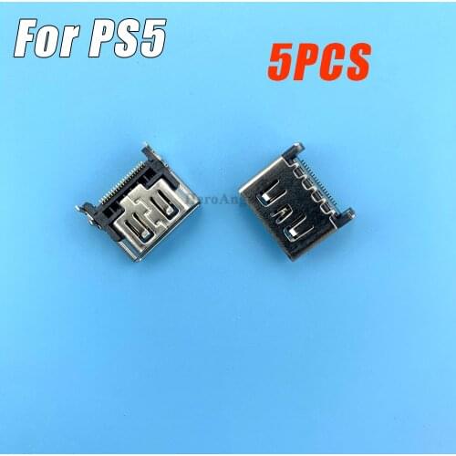5PCS/LOT Durable Socket Interface Connector HDMI-compatible Port For Sony Playstation 5 PS5 Replacement Parts Connector