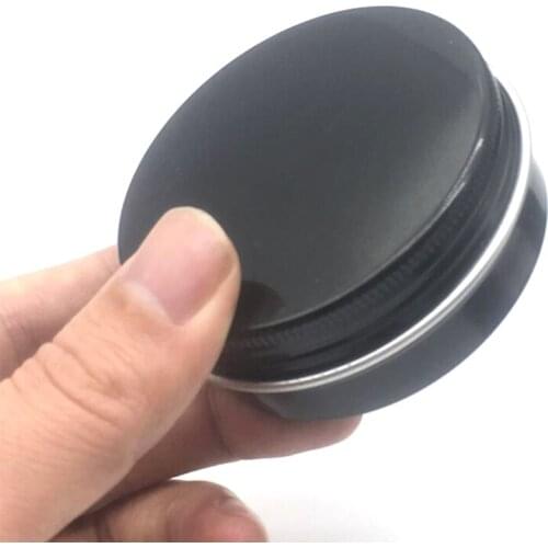 50 x 60g 60ml Empty Glossy Black Aluminum Cream Jar Pot Nail Art Makeup Lip Gloss Empty Cosmetic Metal Tins Containers