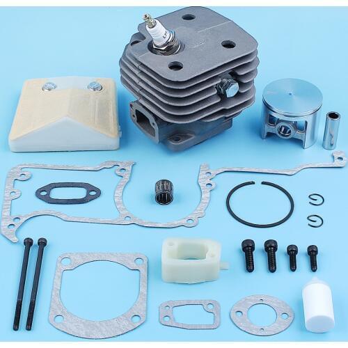 52mm Nikasil Plated Cylinder Piston Gasket Kit For Husqvarna 61 Big Bore Jonsered 630 Super Chainsaw Intake Spacer Air Filter