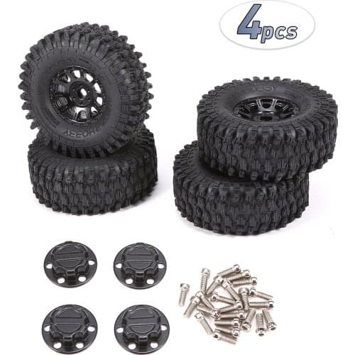 AUSTAR 7021+2018GL 4PCS RC Tires 125*50mm Aluminum Alloy Wheel Rim Rubber Tire for trx6 KM2 AXI03004 AXI03005 RC Off-road Car