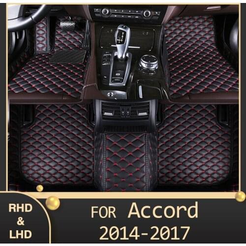 MIDOON Car floor mats for Honda Accord 2014 2015 2016 2017 Custom auto foot Pads automobile carpet cover
