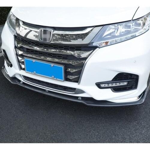 CEYUSOT FOR 3PCS Car Front Spoiler Anti - Collision Accessories NEW Honda Odyssey PU Material Separator Trim Body Kit 2019-2021