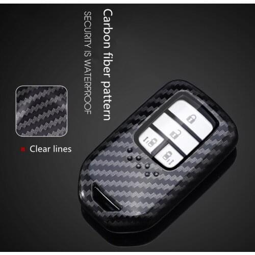 For Honda Crider Spirior Odyssey Carbon fiber texture Car Key Case Cover Shell Bag