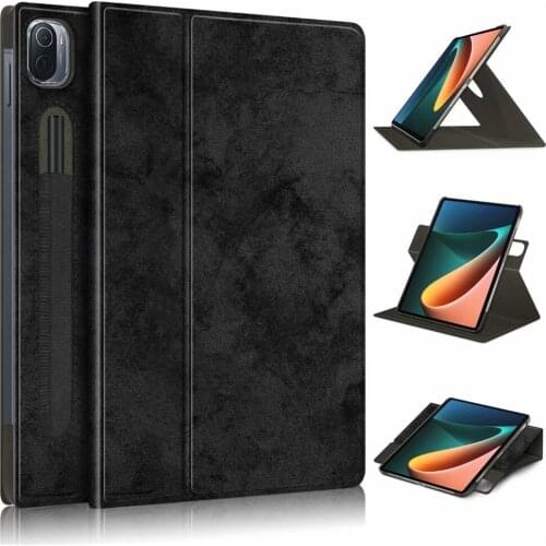 For Xiaomi Mi Pad 5 Pro PU Leather Stand Case 360 Rotation Ultra Thin Foldable Smart Cover for MiPad 5 Pro Tablet Pencil Holder