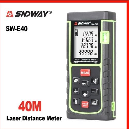 Sndway SW-E40 40m laser range finder distance tape measure roulette meter measuring the trena rangefinder Electronic ruler tool