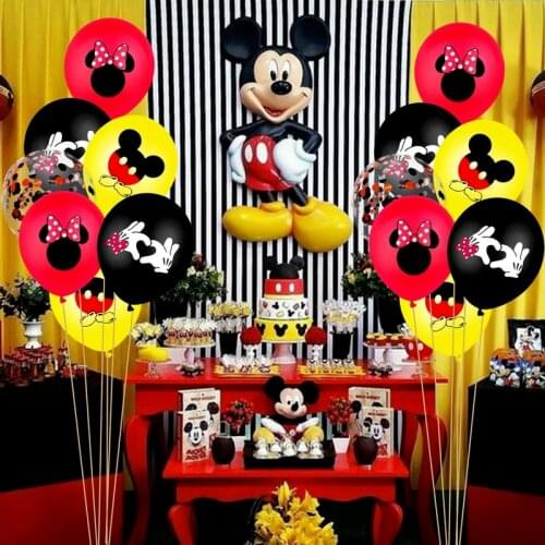 Disney Theme Decoration Balloon Set Childrens Birthday Party Mickey Minnie Aluminum Film Balloon Combination Party Supplies