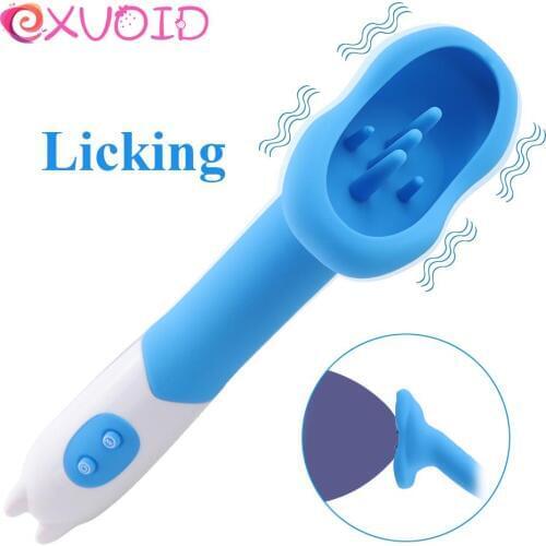 EXVOID Tongue Vibrator Licking Body Breast Massager Vibrators for Woman Clitoris Stimulator Adult Sex Toys for Women Orgasm