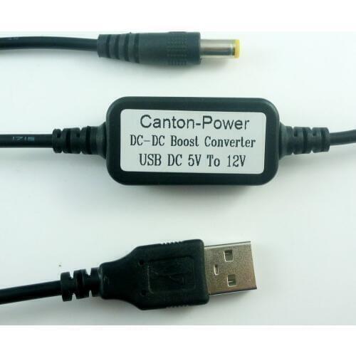 Ce036 Usb 5v To 12v 5.5*2.1mm Cable Dc-Dc Boost Converter Power Module For Wifi Router Mobile Power