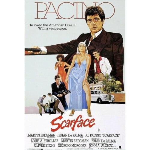 Película de SCARFACE, cartel de estaño de METAL, placa de pared