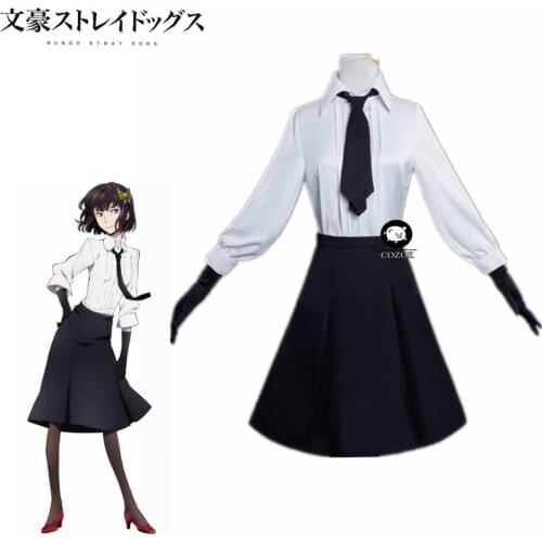 Anime Bungo Stray Dogs Akiko Yosano Cosplay Costumes School Uniform Suit Akiko Yosano Halloween