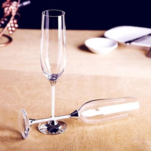 Creative Wedding Wine Glass cup unique Champagne Flutes Crystalline Party Gift Toasting Glass Goblet Crystal Glass goblet