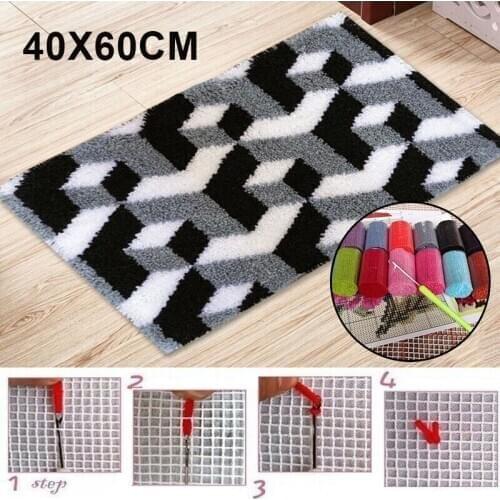 1pcs Latch Hook Rug Making Kit Crochet Hook Needlework Embroidery Felting Cross Stitch Thread Carpet for Adults Beginners