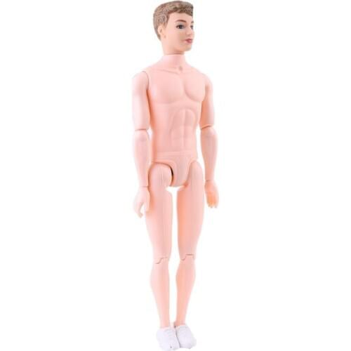 30cm 12 Moveable Jointed Nude Naked Dolls Doll Body White Shoe for Ken Boy Male