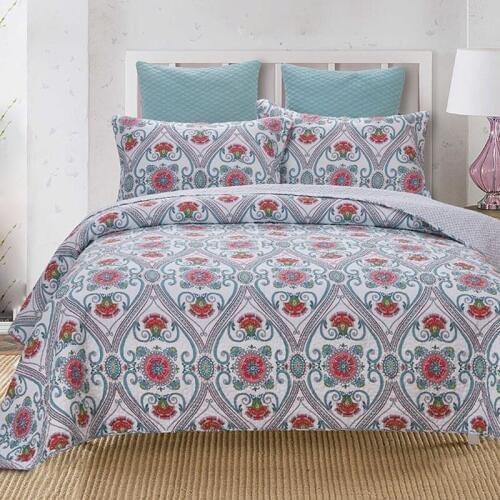 Printed Bedspread For Bed Quilt Set 3pcs Coverlet Quilted Cotton Quilts Bed Cover Pillowcase King Queen Size Summer Blanket