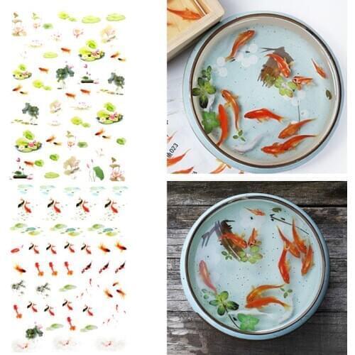 3D Goldfish Lotus Clear Film Resin Fillings Water-Like Painting Jewelry Making MXME