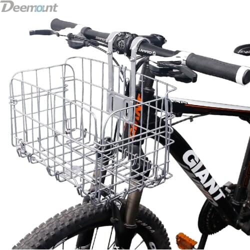 Deemount Bicycle Basket Handlebar Pannier Cycling Carryings Iron Casing Pouch Cycle Luggage Bag Heavy Duty / Basic Type Options