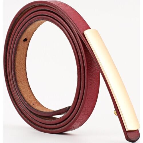 TJ-TingJun Womens Leather Girdle Waistband Waist Belts Thin Belt Korean Plane Super Long Buckle belt All-around Dress Belt BA41