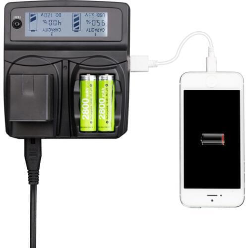 LVSUN Universal Phone+AA+Camera Car/AC DMW-BLF19 DMWBLF19 DMW BLF19 Charger For Panasonic Lumix DMC-GH3 DMC-GH3AGK DMC-GH3GK H3H