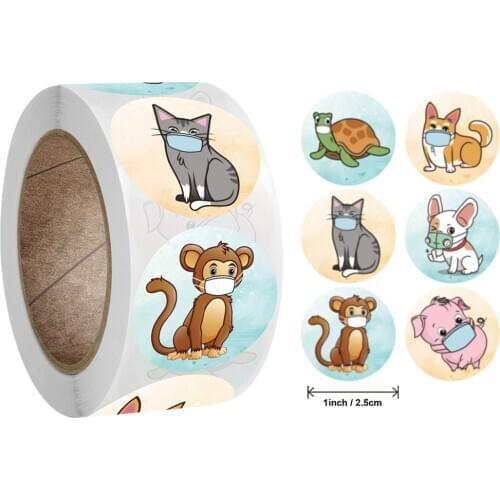 50-500pcs Teacher Reward Sticker Fun Motivation Cat Dog Stickerfor School Teacher Student Stationery Stickers Kids
