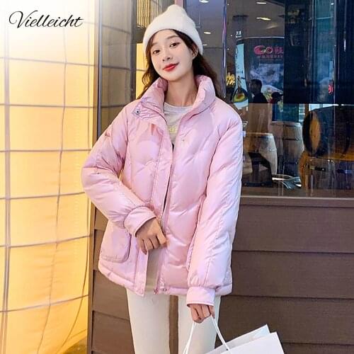 Vielleicht 2021 New High Quality Winter Jacket Coat Women Fashion Stand-callor Jackets Winter Warm Women Clothing Casual Parkas