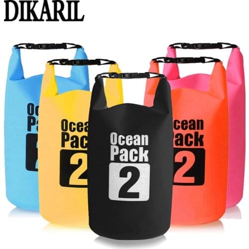 Dikaril 2L Waterproof Water Resistant Dry Bag Sack Storage Pack Pouch Swimming Outdoor Kayaking Canoeing River Trekking Boating