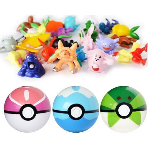 1pcs Pokeball Toy Openable 7cm Action Figures Pokeball Babe Great Master Gs Ball