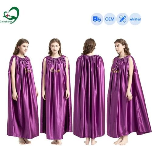 1 Piece Multicolor Steam Gown Imitated Silk Fabric Functional Clothes Vaginal Steaming Hip Bath Rope Yoni Detox Steam Dress
