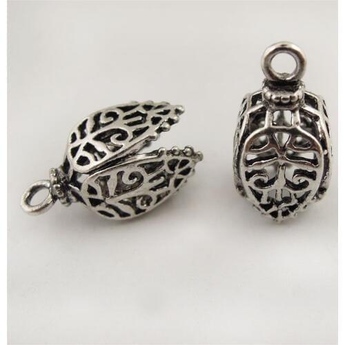 GraceAngie 10PCS Copper Jewelry color Color Hollow Lamp-Chimney Finding 17*11*11MM 37674 Handmade Fashion Jewelry Charms