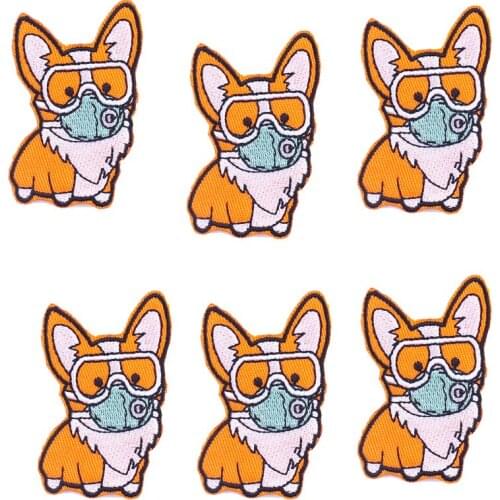10Pcs/Set Cartoon Patch Iron On Patches For Clothing Thermoadhesive Patches Animals Stripes Patches On Clothes Appliques Sticker