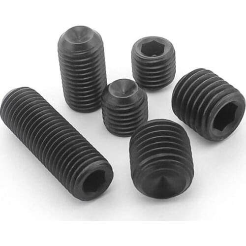 10Pc UNC 10#-32 Set Screws Grub Screws Hex Socket Cup Point High Tensile Carbon Steel Grade 12.9 Length 1/4", 3/8", 3/16", 5/16"