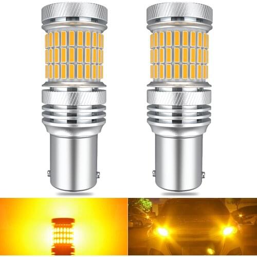2X LED Canbus No Hyper Flash Turn Signal Lamp BAU15S 1156 BA15S py21w T20 Wy21W Led Bulb Car Light Amber For Mazda cx5 6 gg 3 bk
