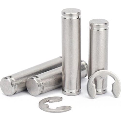 5pcs M4 304 stainless steel grooved pins shaft plug double head circlip pin positioning dowels dowel GB882 12mm-60mm length