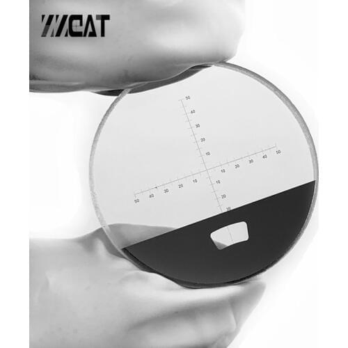 912 DIV 0.1mm Optical Glass Reticle Microscope Micrometer Calibration Slide Ruler mm Scale for Telescope